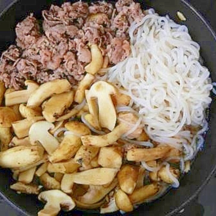 サクラシメジのすき焼き